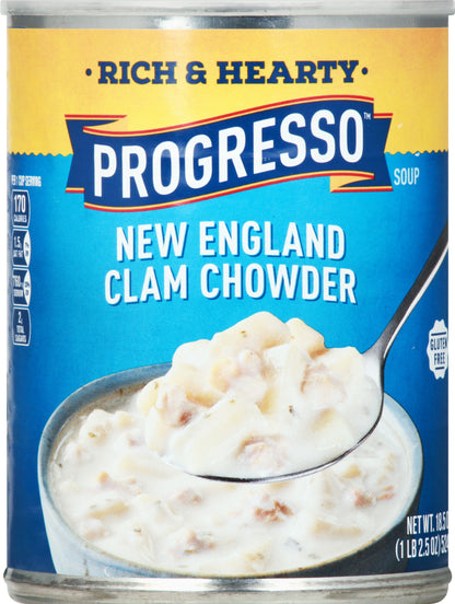 Progresso Rich & Hearty New England Clam Chowder Soup 18.5 oz