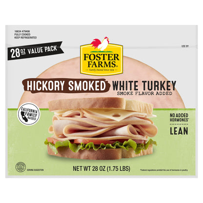 Foster Farms Hickory Smoked White Turkey Deli Meat - 28oz