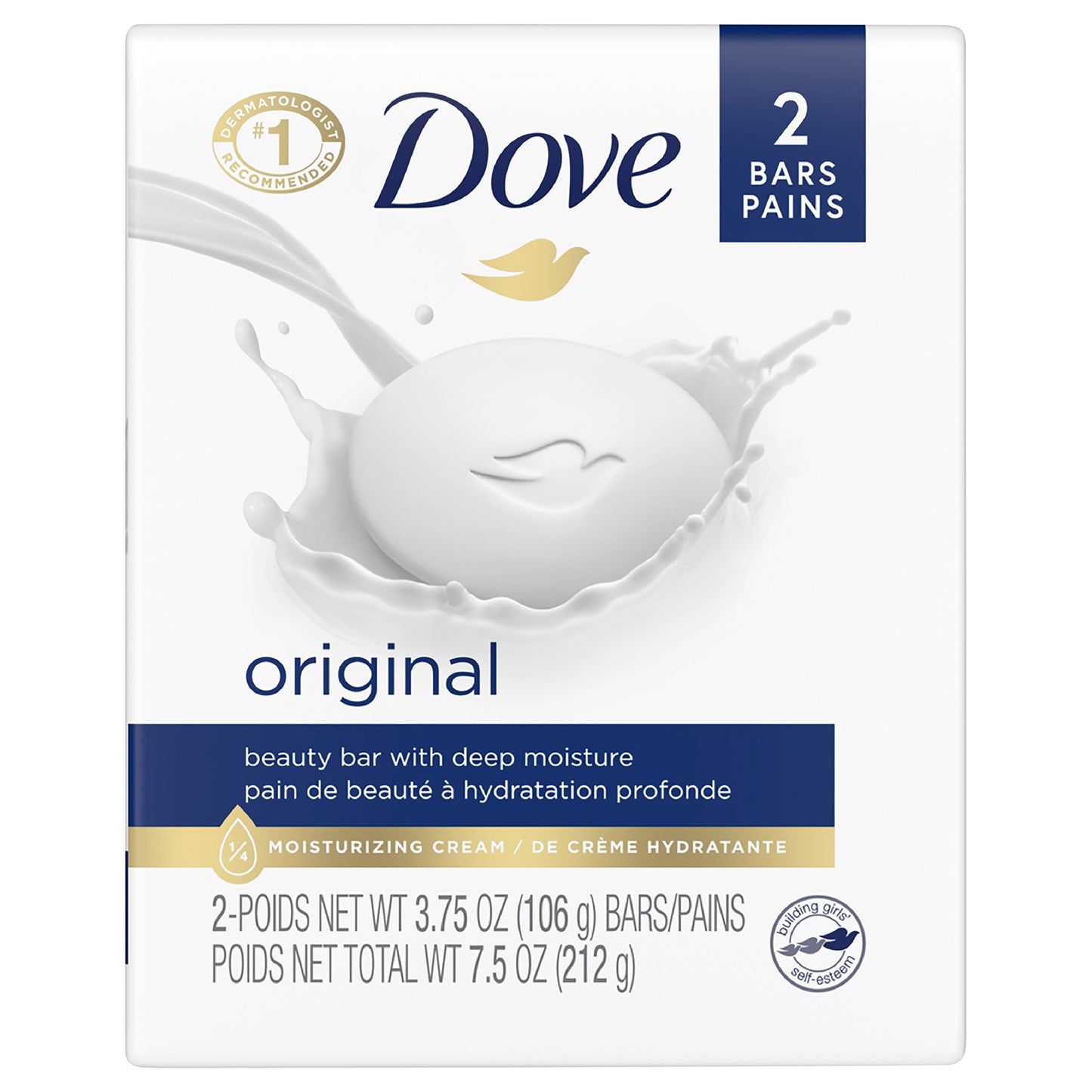 Dove Original Beauty Bar 2-3.75 oz Bars