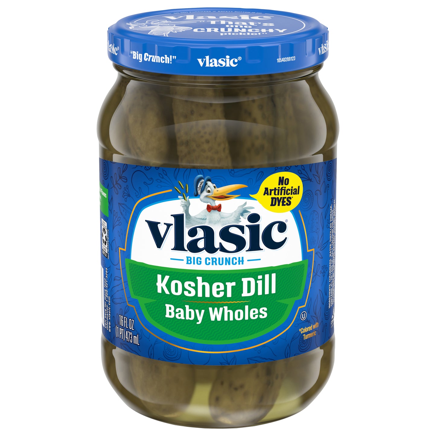 Vlasic Kosher Dill Baby Wholes Pickles 16 fl oz