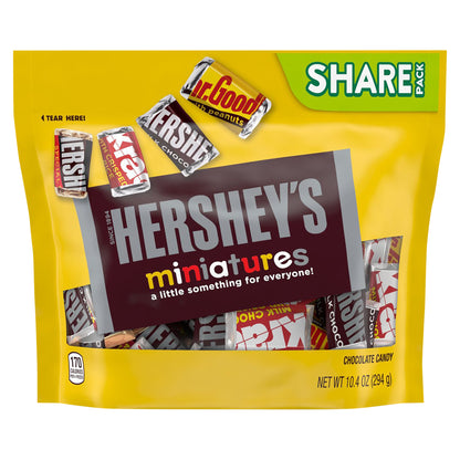 HERSHEY'S Miniatures Assorted Chocolate Candy Bars, Halloween, 10.4 oz, Share Bag
