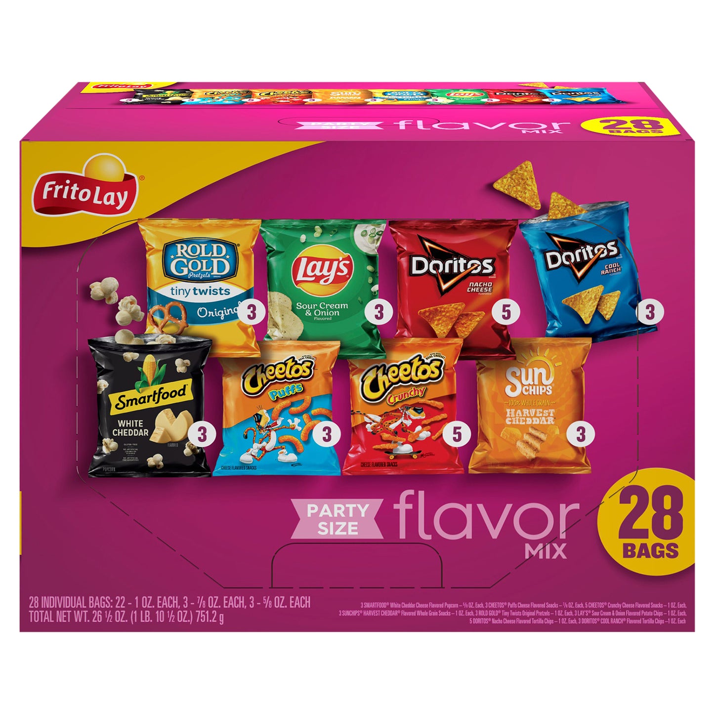 Frito Lay Flavor Mix Variety 26 1/2 Oz 28 Count