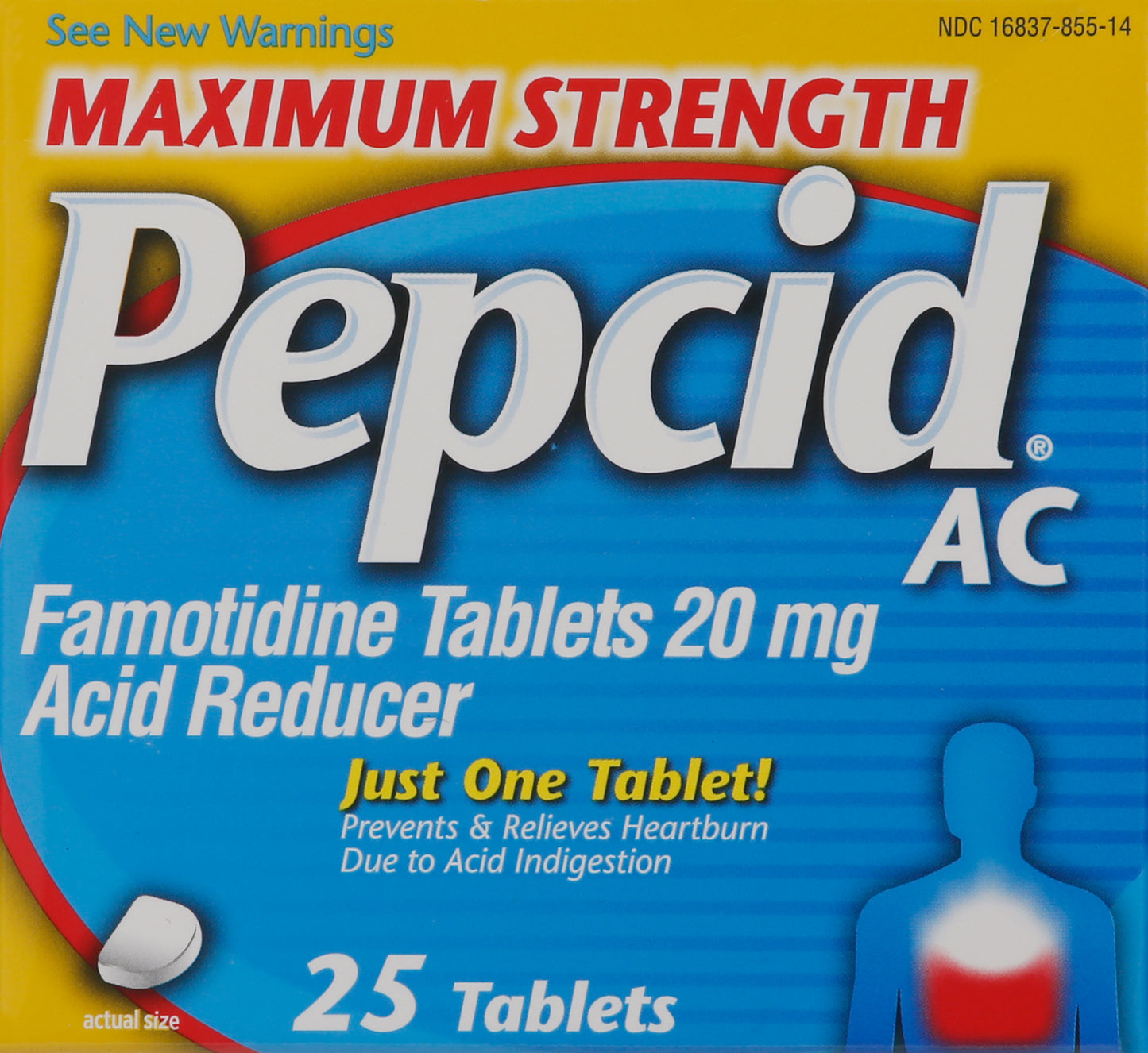 Pepcid Ac Maximum Strength 20 Mg Acid Reducer Tablets 25 ea Box