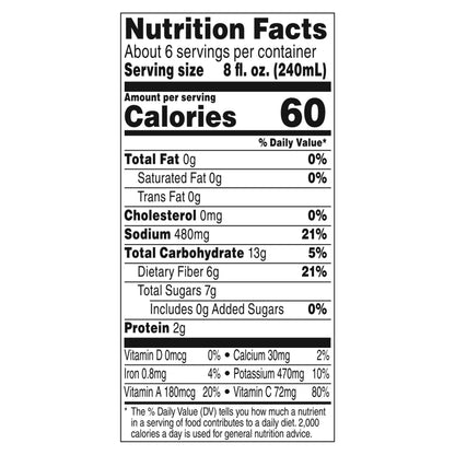 V8 High Fiber Original 100% Vegetable Juice 46 fl oz