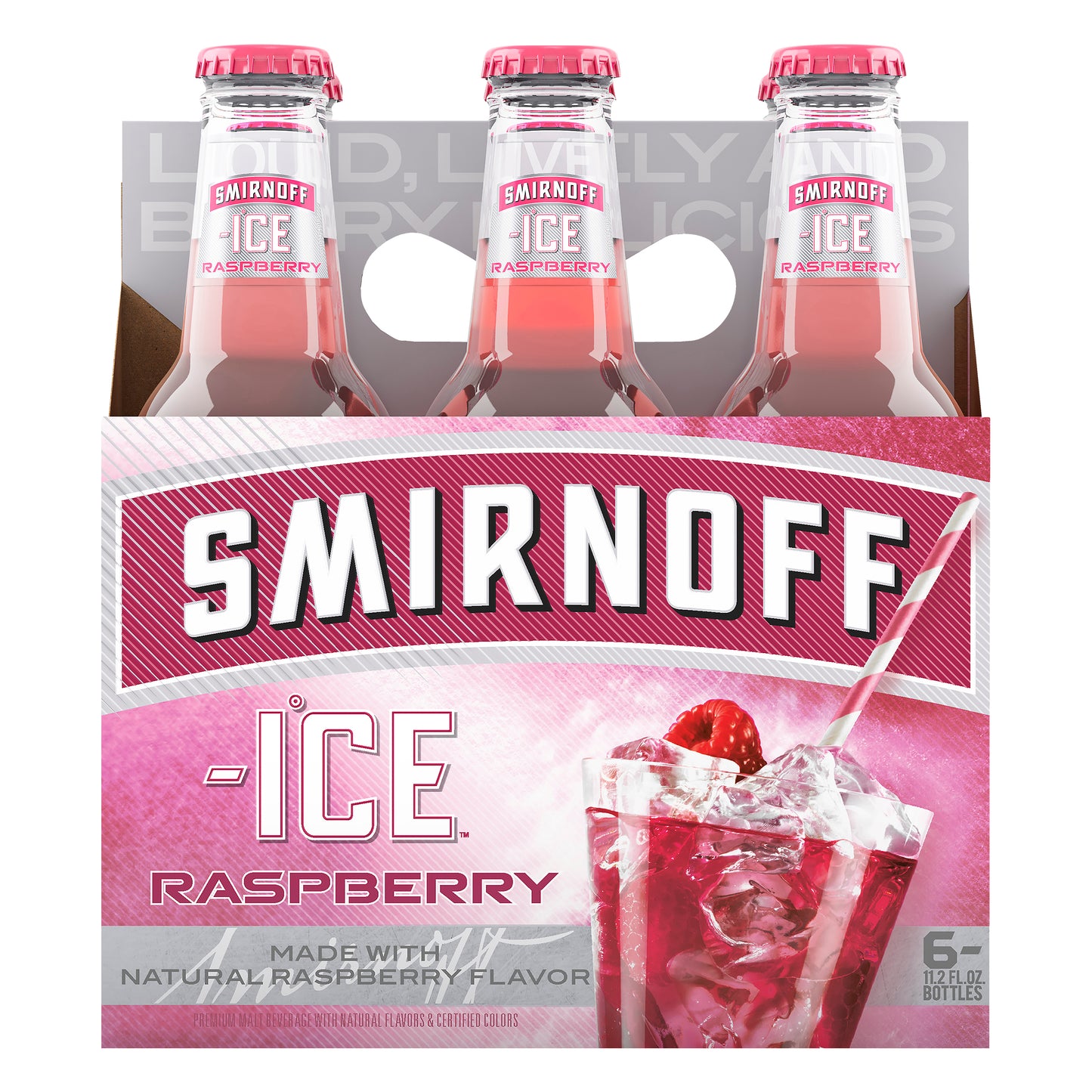 Smirnoff Ice Raspberry Malt Beverage 6 ea