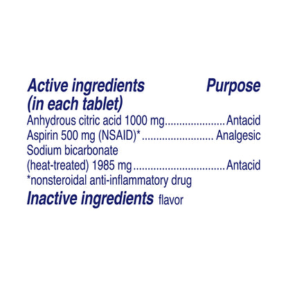 Alka-Seltzer Extra Strength Antacid/Analgesic Effervescent Tablets 24 ea Box