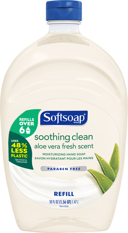 Softsoap Refill Soothing Clean Aloe Vera Fresh Moisturizing Hand Soap 50 fl oz Bottle