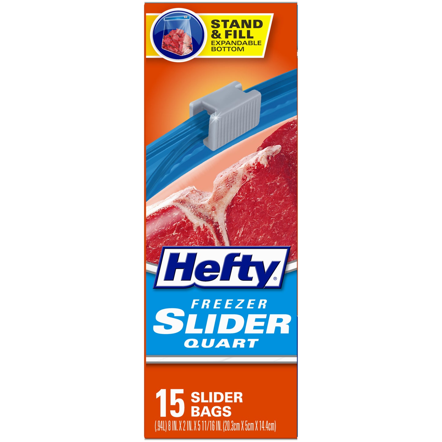 Hefty® Quart Freezer Slider Bags 15 ct Box