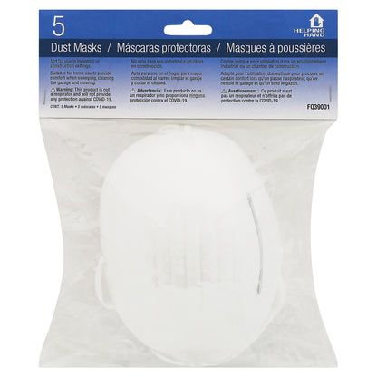 Helping Hand Dust Masks 5 ea Bag