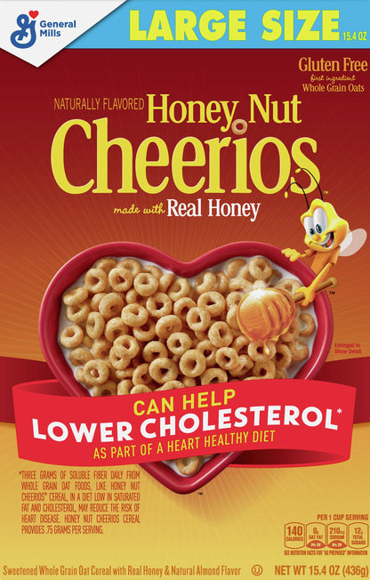 Honey Nut Cheerios Large Size Cereal 15.4 oz