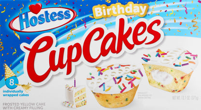 Hostess Birthday Cupcakes 8 ea
