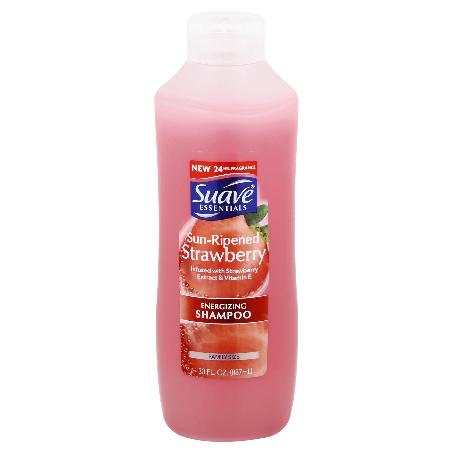 Suave Essentials Energizing Family SIze Sun-Ripened Strawberry Shampoo 30 oz