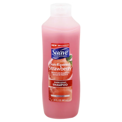 Suave Essentials Energizing Family SIze Sun-Ripened Strawberry Shampoo 30 oz