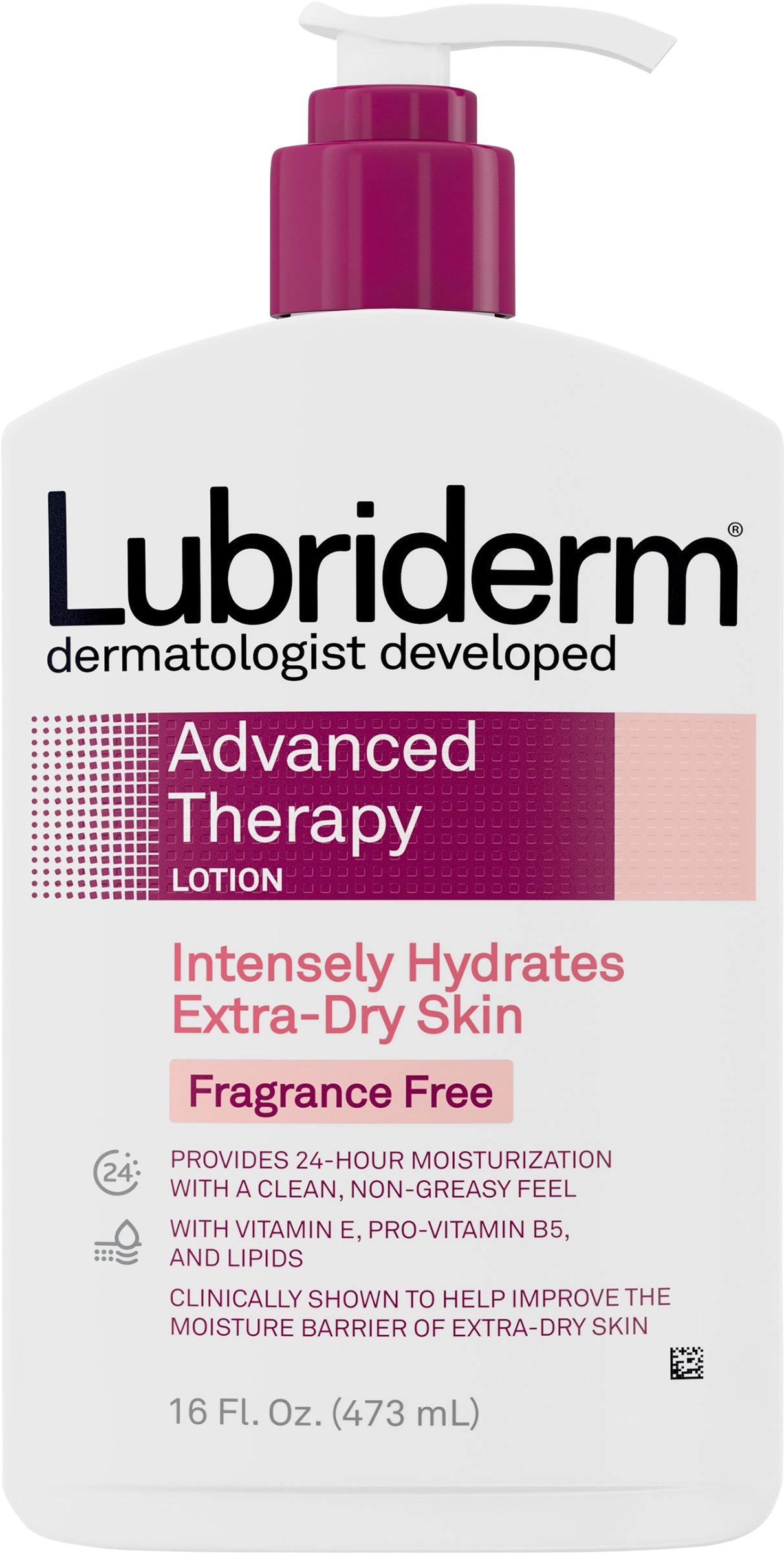 Lubriderm Advanced Therapy Fragrance-Free Lotion, Vitamin E, 16 fl. oz