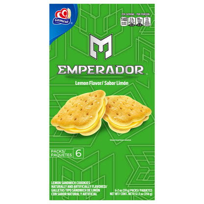 Gamesa Emperador Sandwich Cookies Lime Artificially Flavored 2 Oz 6 Count