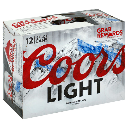 Coors Light Beer 12 ea