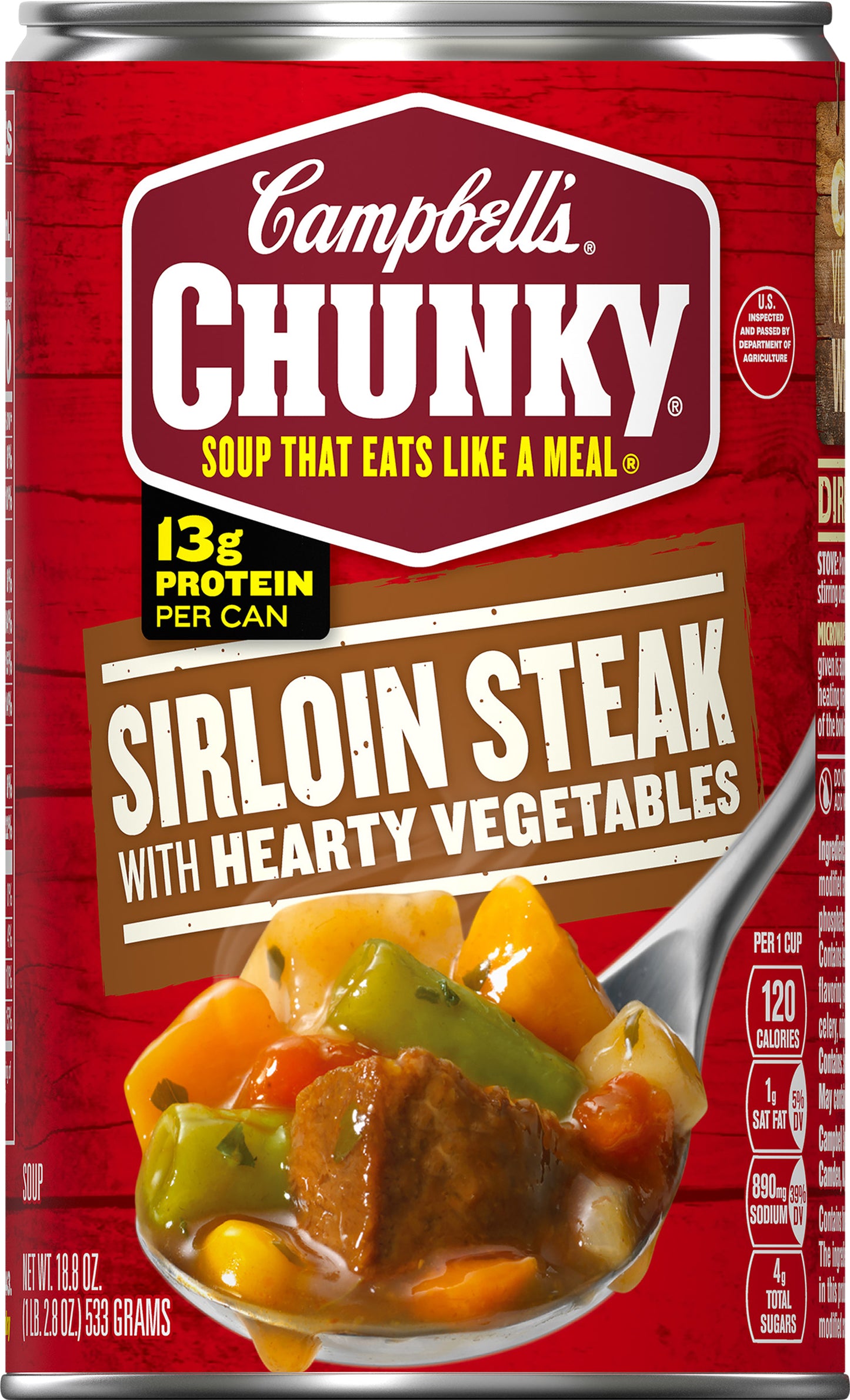 Campbell's Chunky Sirloin Steak with Hearty Vegetables Soup 18.8 oz