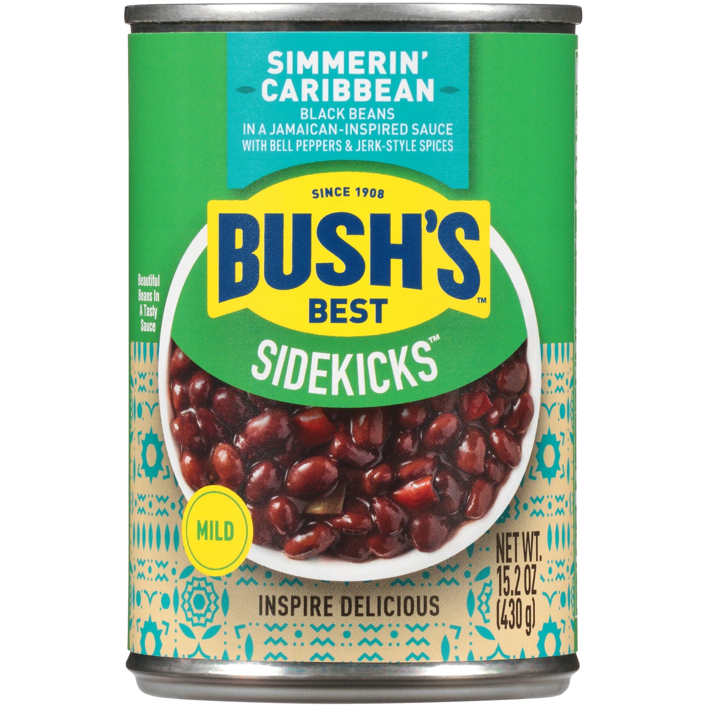 Bush's Best® Sidekicks™ Simmerin' Caribbean Black Beans 15.2 oz. Can