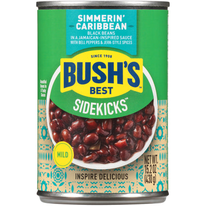Bush's Best® Sidekicks™ Simmerin' Caribbean Black Beans 15.2 oz. Can