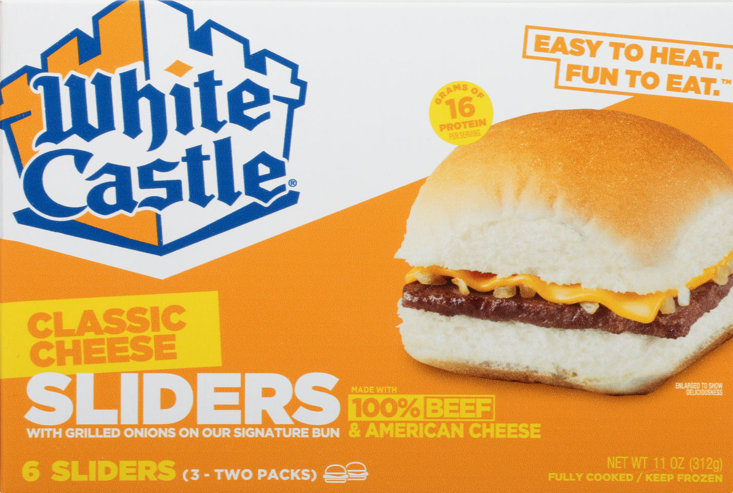 White Castle Classic Cheese Sliders 6 ea