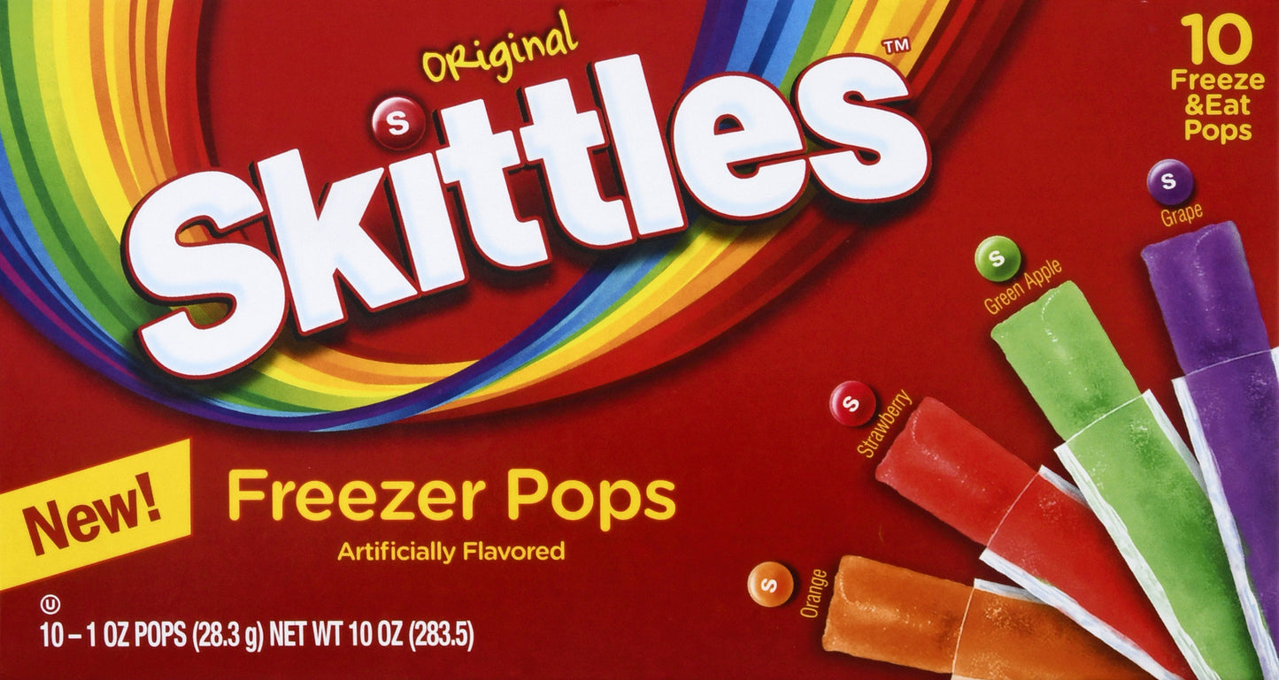 Skittles 10 Pack Original Freezer Pops 10 ea