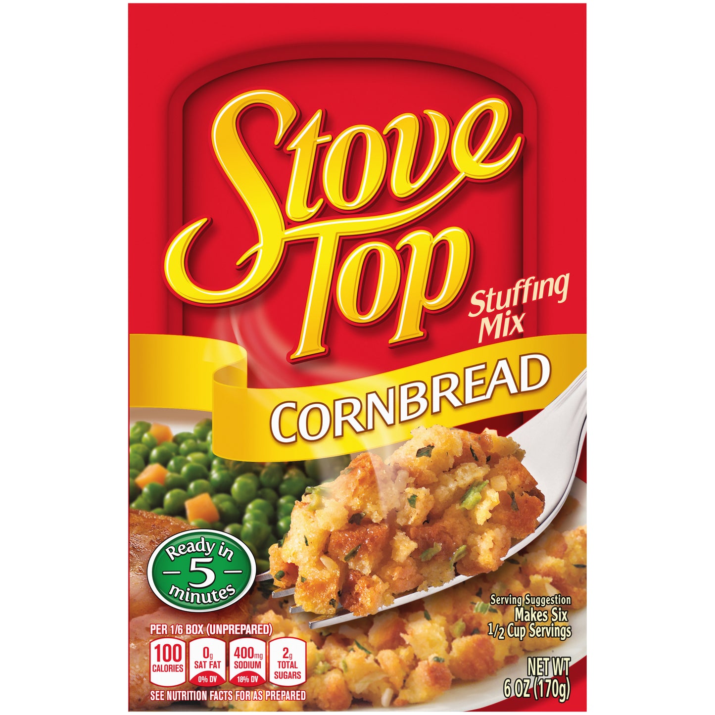 Kraft Stove Top Cornbread Stuffing Mix 6 oz. Box