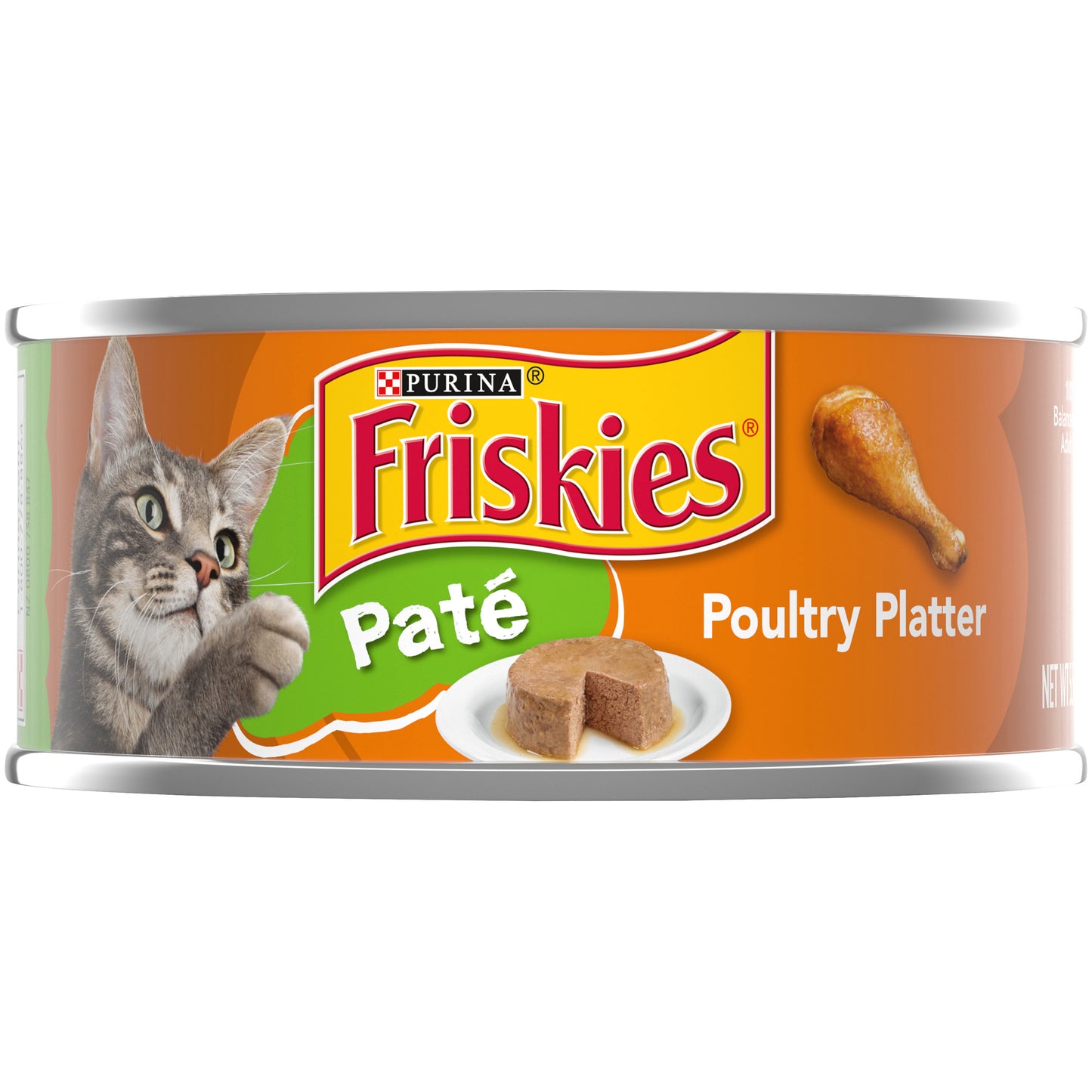 Purina Friskies Pate Wet Cat Food, Poultry Platter - 5.5 oz. Can