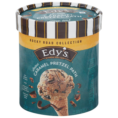 Edy's Rocky Road Collection Salted Caramel Pretzel Path Ice Cream 1.5 qt