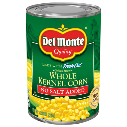 Del Monte Fresh Cut No Salt Added Whole Kernel Golden Sweet Corn 15.25 oz