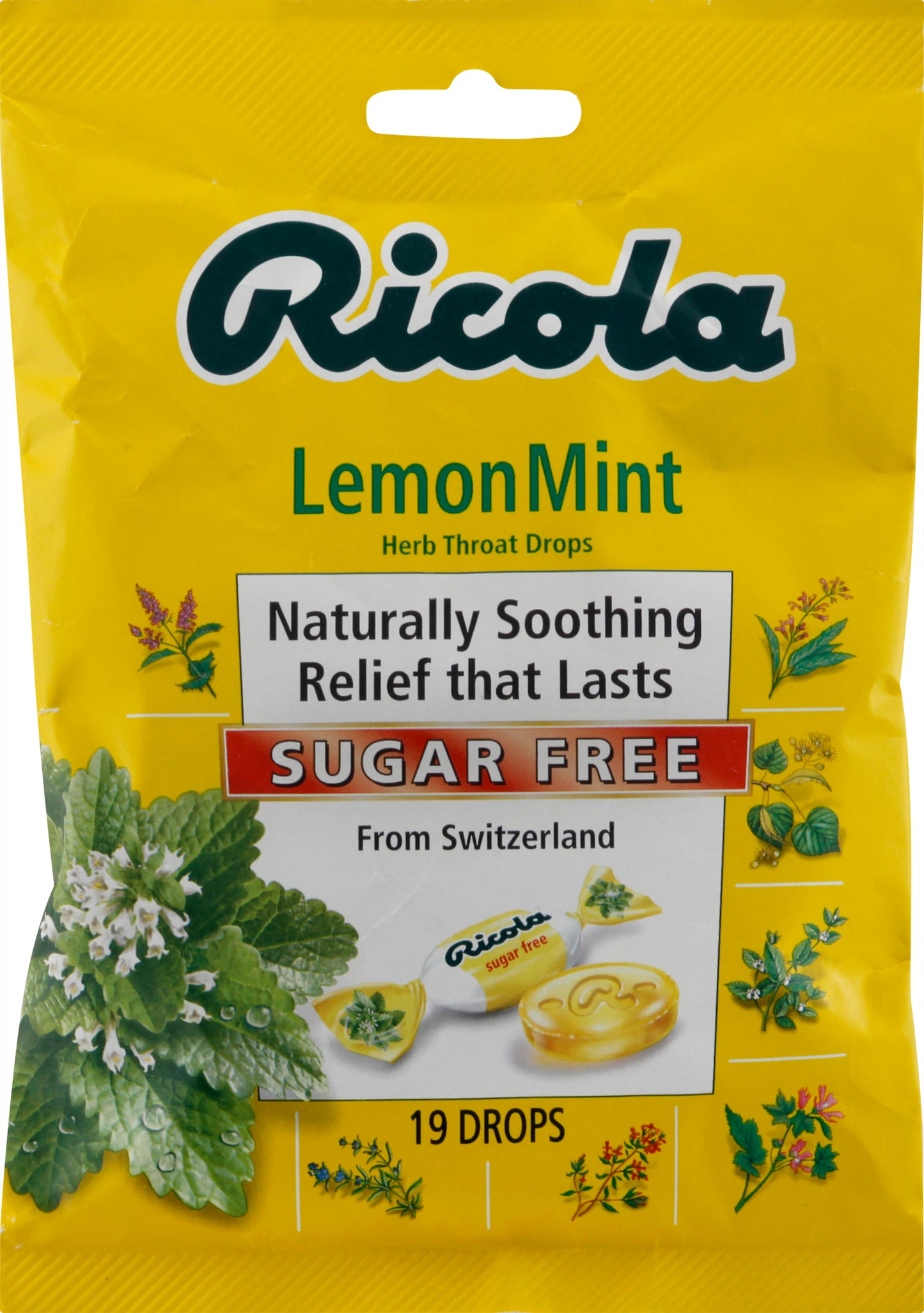 Ricola Sugar Free Lemon Mint Herb Throat Drops 19 ea