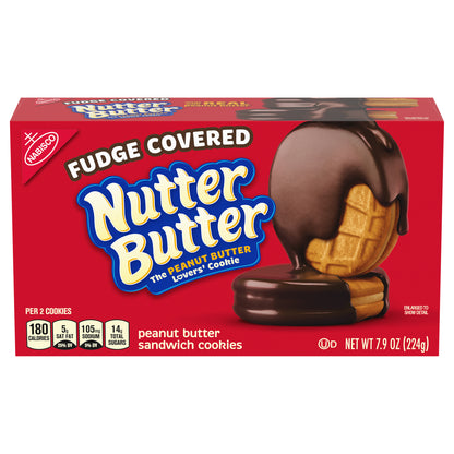 Nabisco Nutter Butter Fudge Covered Peanut Butter Sandwich Cookies 7.9 oz. Box