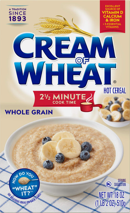 Cream Of Wheat Whole Grain Hot Cereal 18 oz