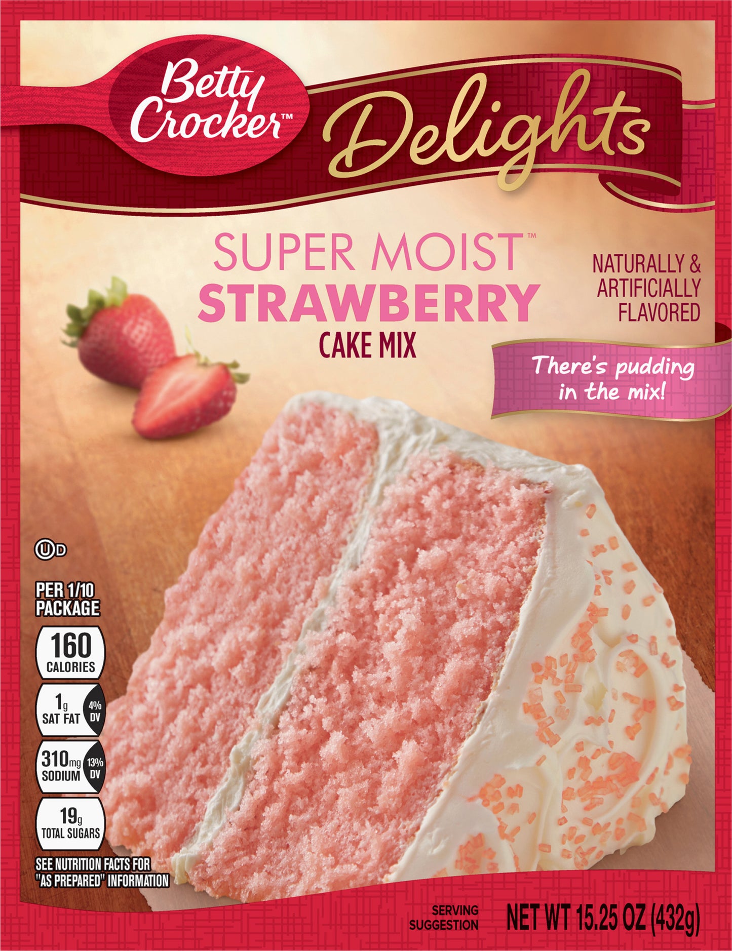 Betty Crocker Super Moist Strawberry Cake Mix, 15.25 oz
