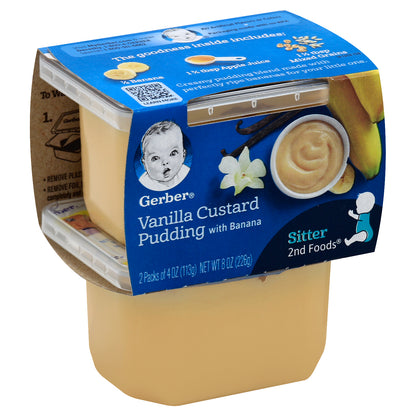 Gerber Vanilla Custard Pudding 2 ea