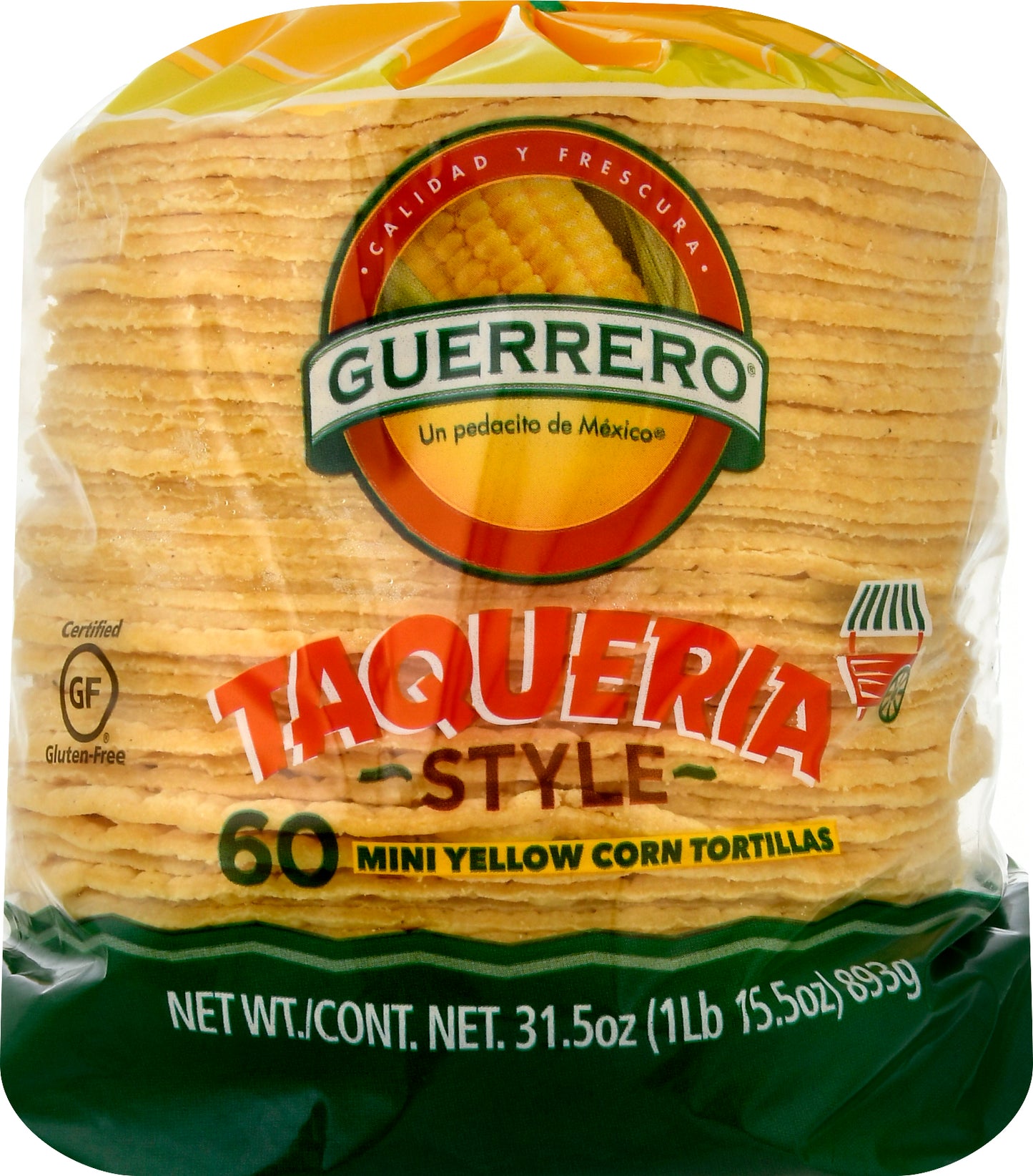 Guerrero Taqueria Style Mini Yellow Corn Tortillas 60 ea