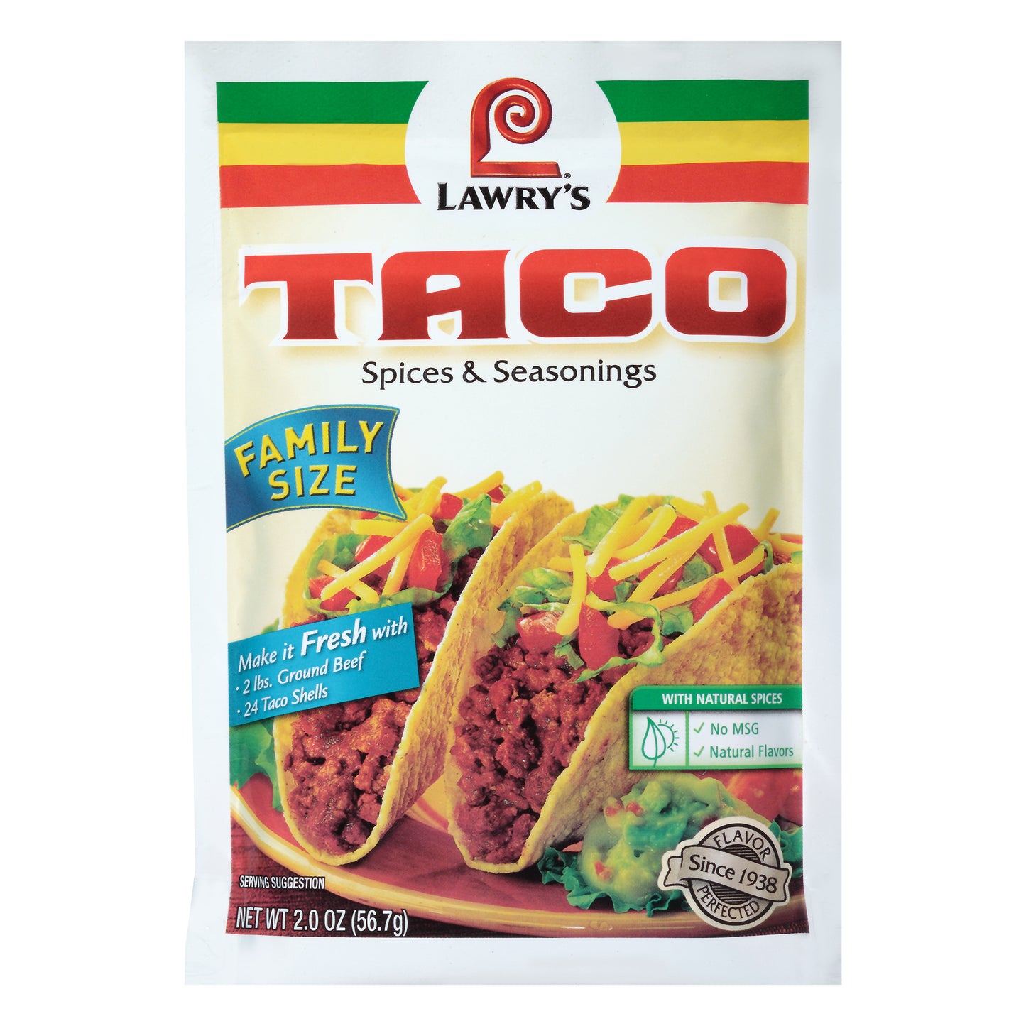 Lawry's® Family Size Original Taco Seasoning Mix, 2 oz
