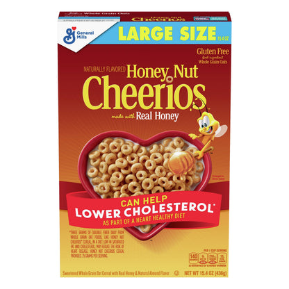 Honey Nut Cheerios Large Size Cereal 15.4 oz