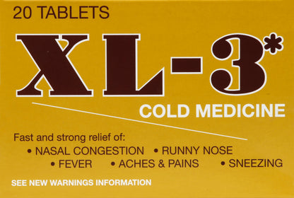 XL 3 Cold Medicine 20 ea