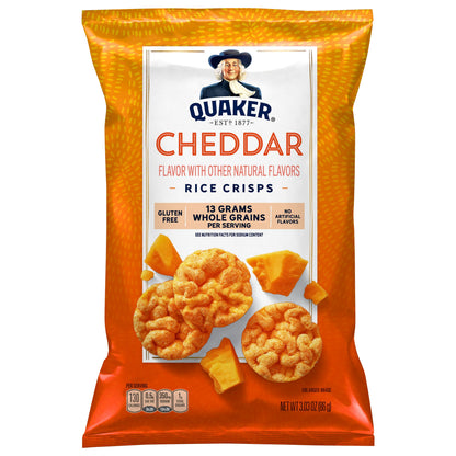 Quaker Rice Crisps Cheddar 3.03 Oz
