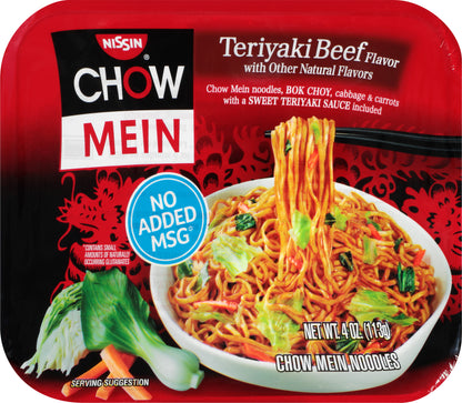 Nissin Teriyaki Beef Flavor Chow Mein Noodles 4 oz