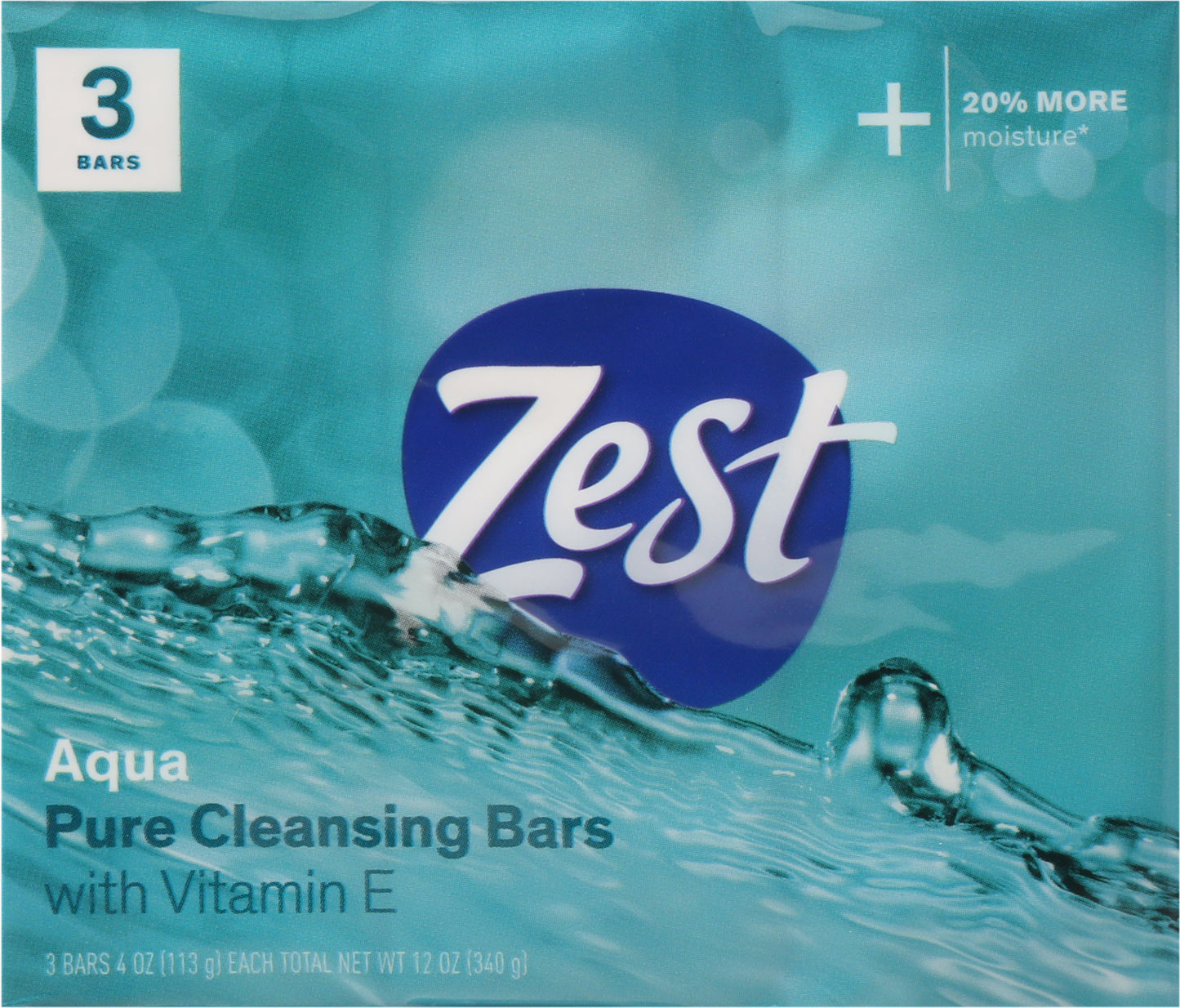 Zest Aqua Pure Cleansing Bars 3 - 4 oz Bars