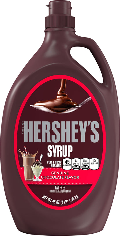 HERSHEY'S Chocolate Syrup, Easter Baking Supplies, 48 oz, Bottle