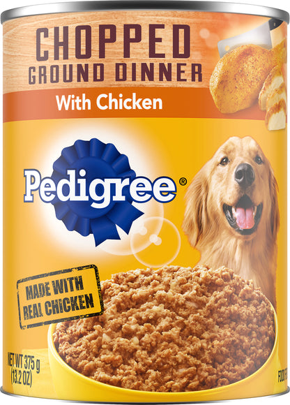 Pedigree Chopped Ground Dinner Chicken Dog Food 375 gr
