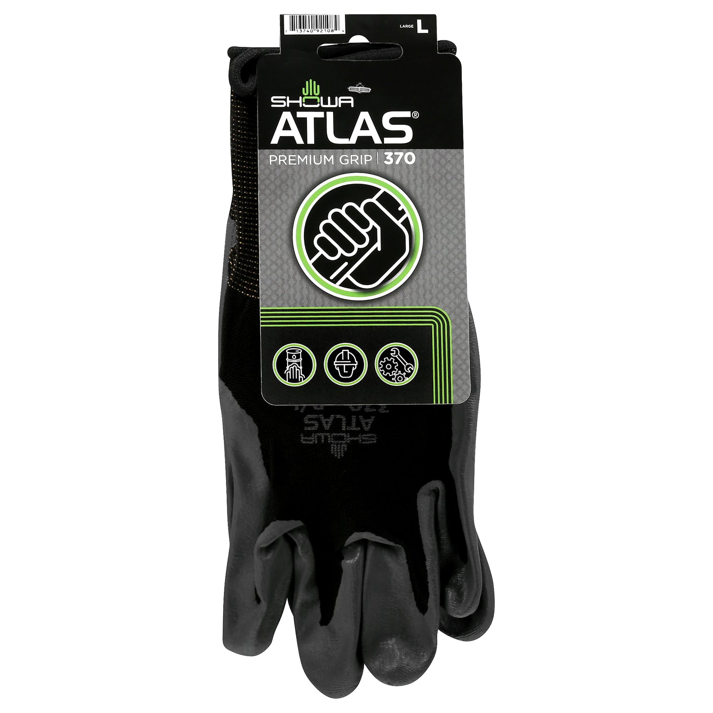 Showa Atlas Large Premium Grip 370 Gloves 1 ea