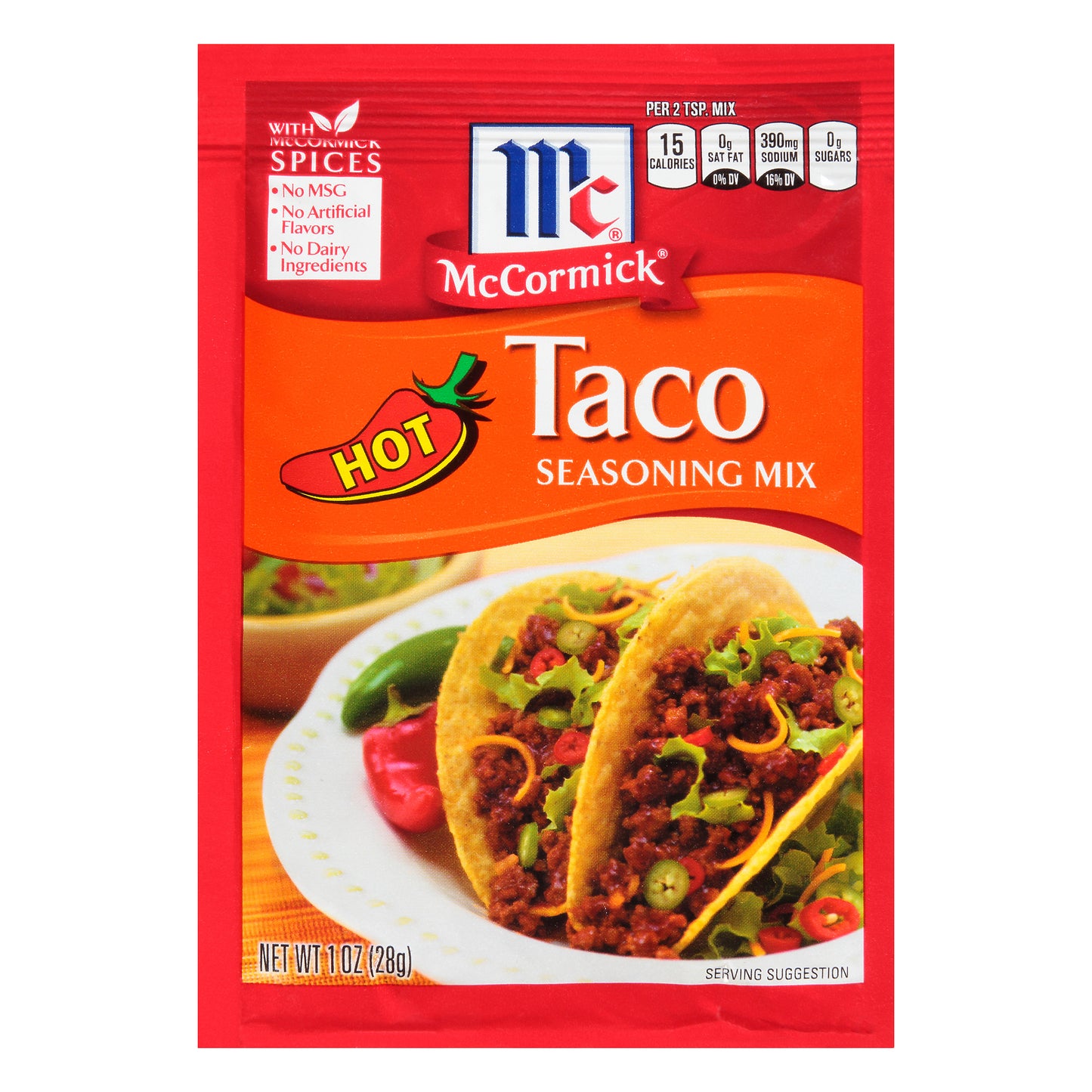 McCormick® Hot Taco Seasoning Mix 1 oz. Packet