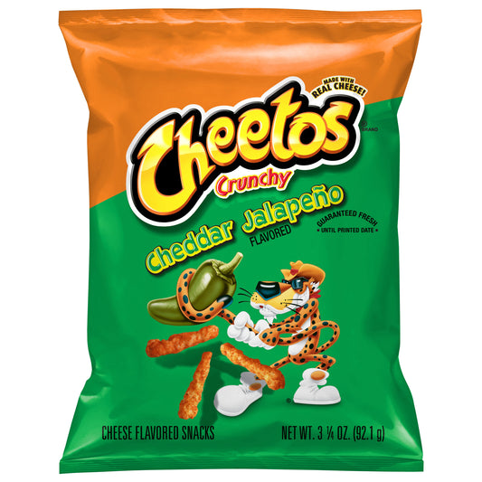 Cheetos Crunchy Cheddar Jalapeno Flavored Cheese Flavored Snacks 3.25 oz