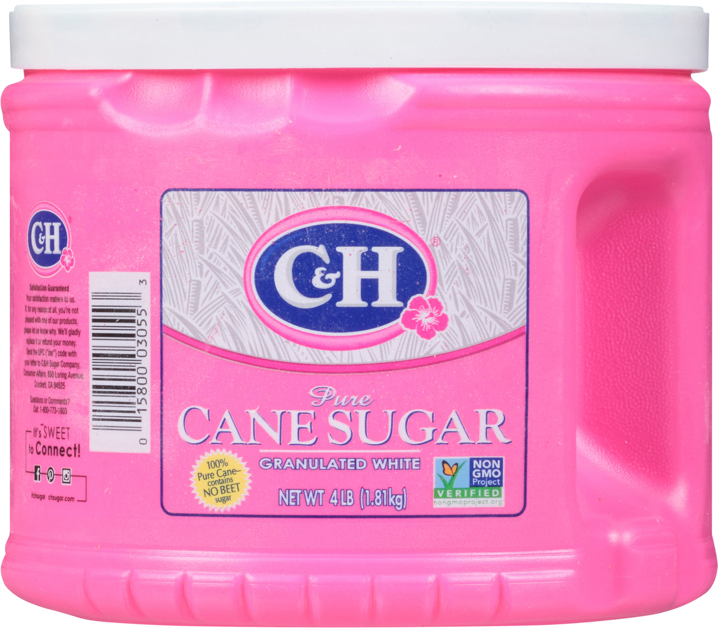 C&H® Pure Cane Granulated White Sugar 4 lb. Tub