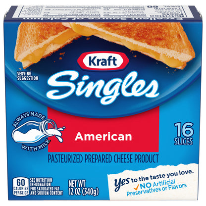 Kraft Singles American 16 Slices (60231-00001 - C34343777) 12 oz (340g)