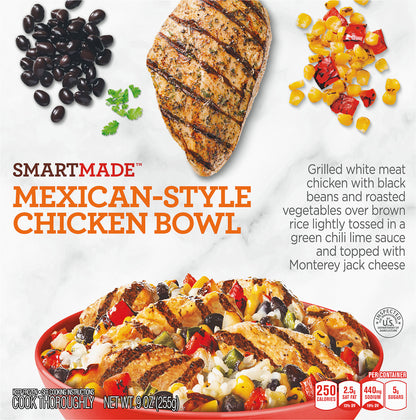 SmartMade Mexican-Style Chicken Bowl, Frozen Meal, 9 oz Box