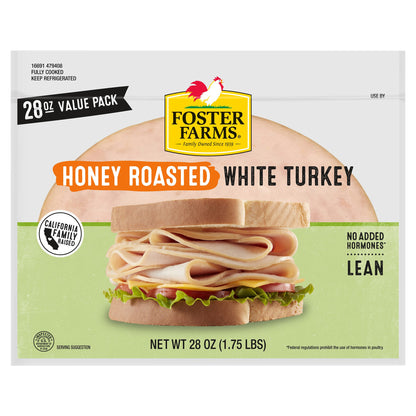 Foster Farms Honey Roasted White Turkey Deli Meat - 28oz